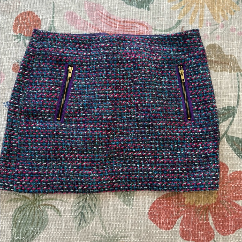 Jcrew Women's Multicolor Tweed Skirt